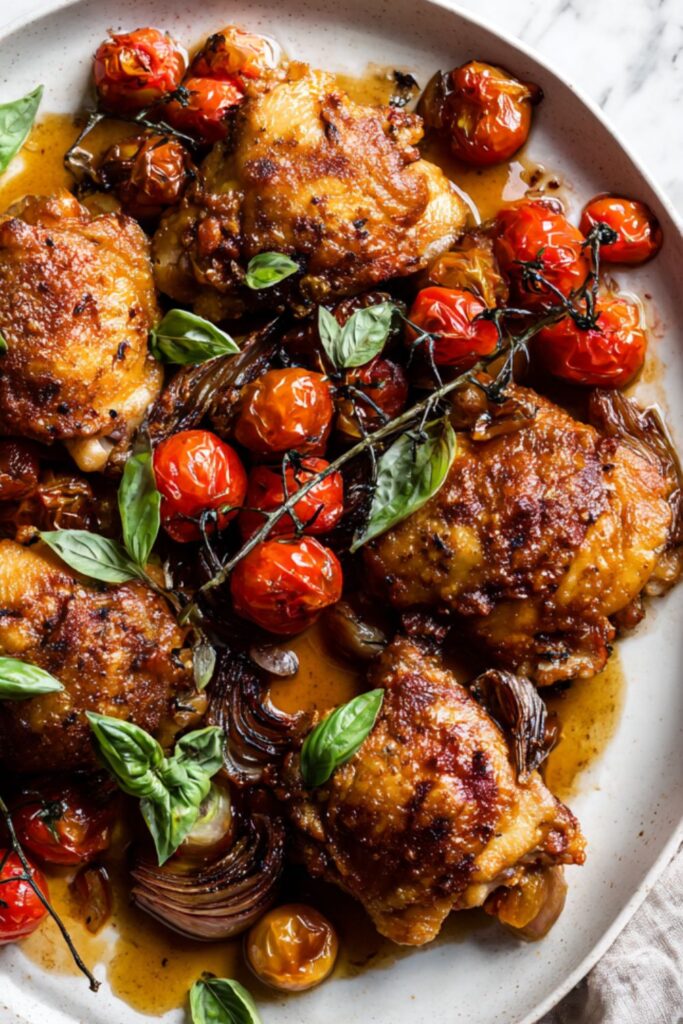 Martha Stewart Easy Chicken Thighs Cherry Tomatoes And Pernod Recipe