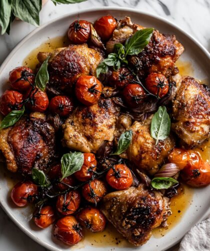 Martha Stewart Easy Chicken Thighs Cherry Tomatoes And Pernod Recipe