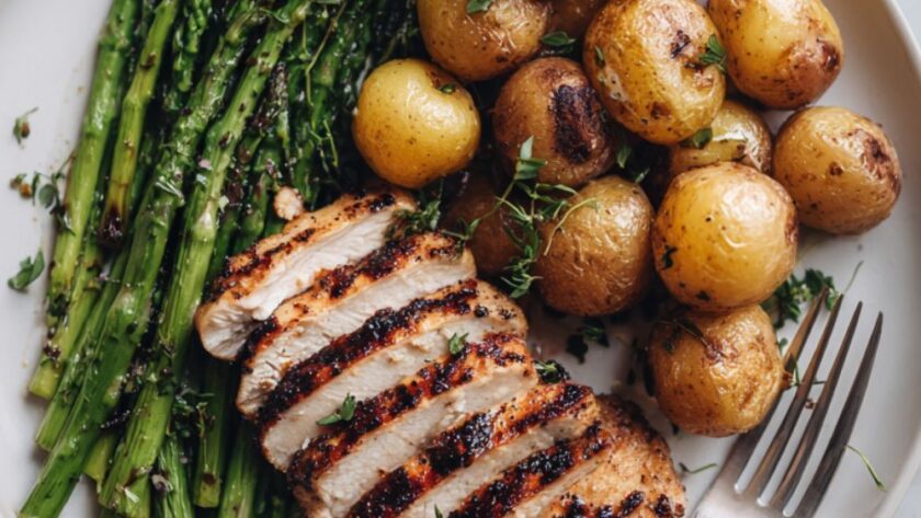 Martha Stewart Garlic Marinated Chicken Cutlets With Grilled Potatoes Recipe