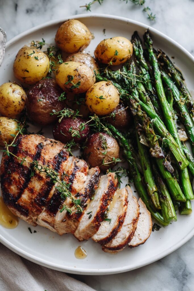 Martha Stewart Garlic Marinated Chicken Cutlets With Grilled Potatoes Recipe 
